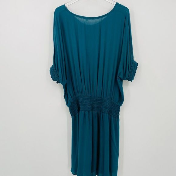 NWT Floreat Anthropologie Size 14 Teal Blue Azriel Corded Mini Dress - Picture 10 of 13